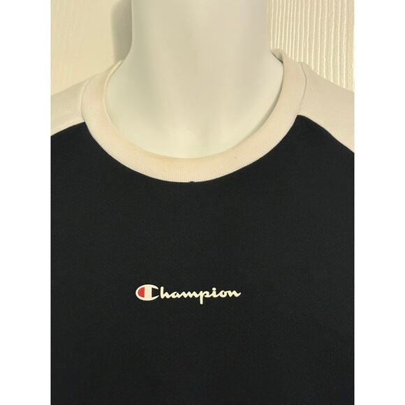 Vintage Champion Large Crewneck Sweatshirt. Blue and White - Picture 4 of 6